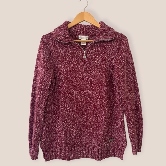 Northern Reflections Tops - NORTHERN Reflections Quarter Zip Marled Knit Sweater
